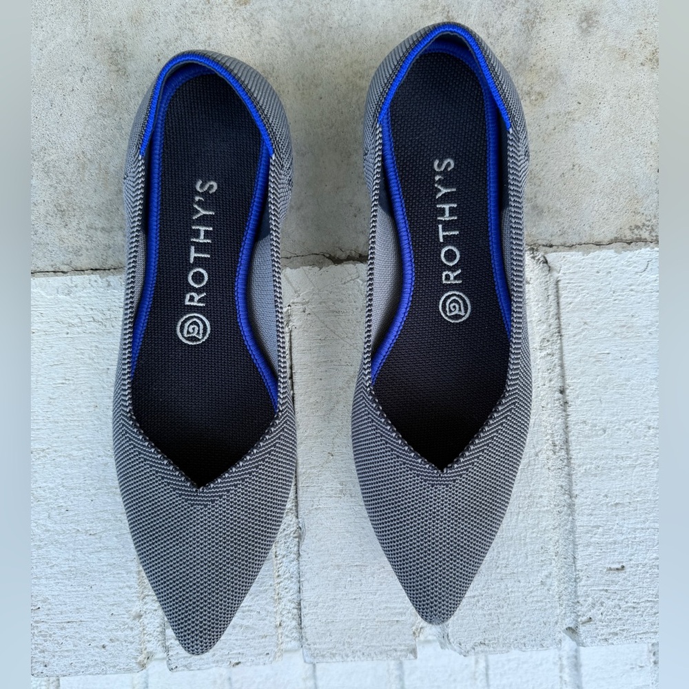 Rothy's Women's Gray Pointed Flats